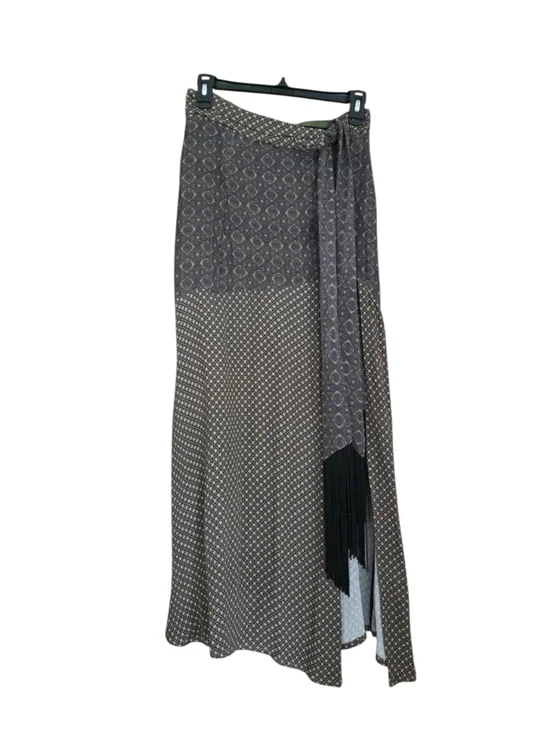 House of Harlow 1960 x Revolve Giorgia Skirt Geo Multi Sz Small Fringe Slit Boho - Picture 2 of 6